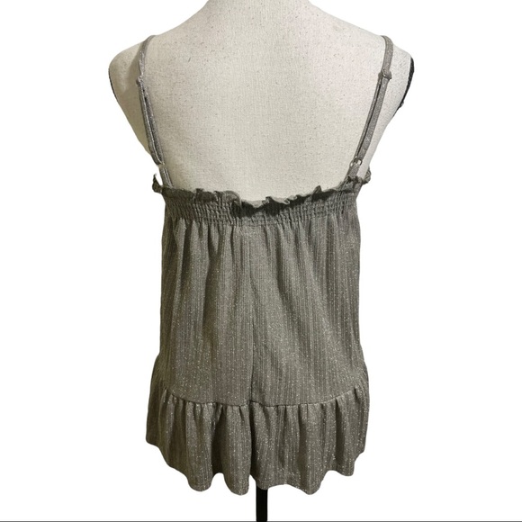Anthropologie Amadi top spaghetti straps grey silver speckled. Size Smal… - Picture 6 of 10
